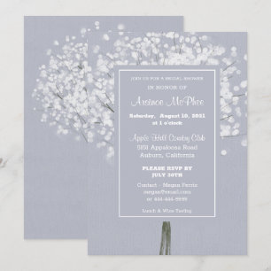 Simple Floral Bouquet Bridal Shower Invitation