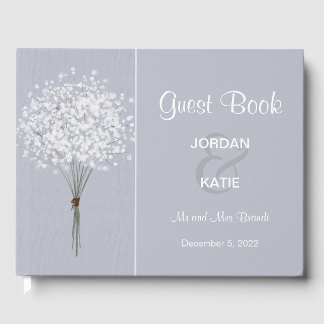 Simple Floral Bouquet Guest Book (Front)