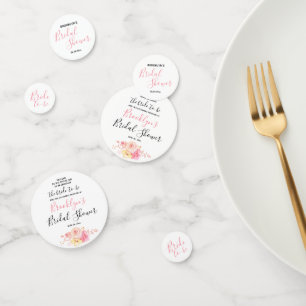 Simple Floral Bridal Shower Confetti