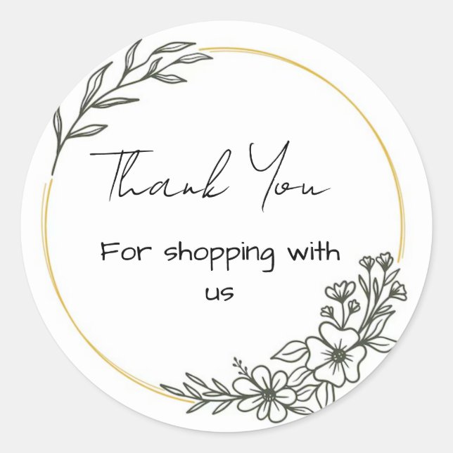 Simple floral business stickers (Front)