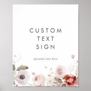 Simple Floral Cards & Gifts Custom Text Sign