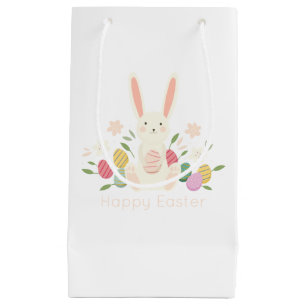 Simple Floral Easter Bunny   Gift Bag