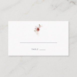 Simple Floral Flat Wedding Place Card