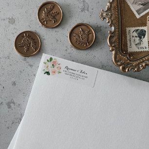 Simple Floral Green Foliage Return Address