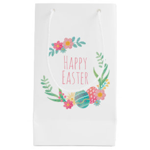 Simple Floral Happy Easter   Gift Bag
