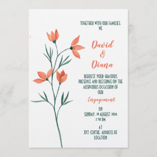 Simple Floral Invitation