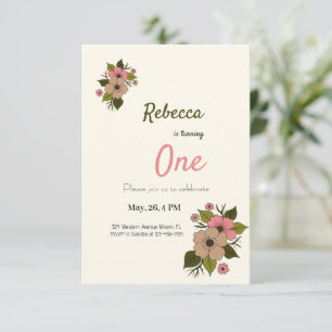 Simple floral Invitation