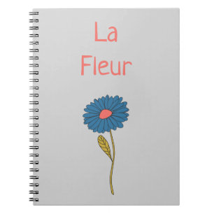 Simple Floral La Fleur Flower Notebook
