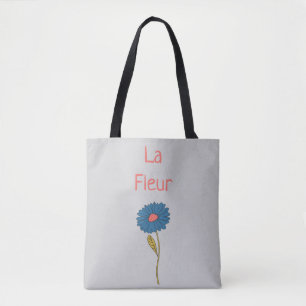 Simple Floral La Fleur Flower Tote Bag