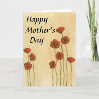 Simple floral 'Mother's Day' greeting card