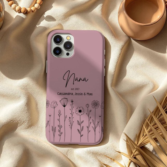 Simple Floral Nana Custom Title Case-Mate iPhone Case (Creator Uploaded)