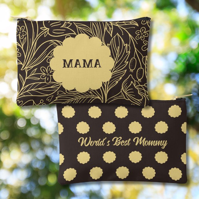 Simple Floral Pattern Personalised Cosmetic Bag (Creator Uploaded)