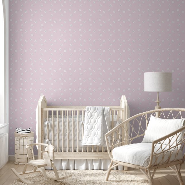 Simple Floral Pattern  (Pink)  Wallpaper (Kids)
