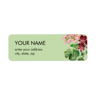 Simple Floral Return Address Labels