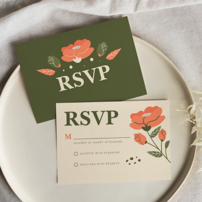Simple Floral RSVP Card (Creator Uploaded)