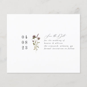 Simple Floral Save the Date