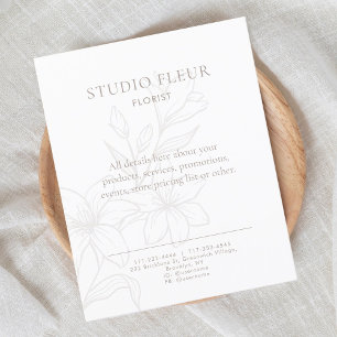 Simple Floral Small Business Marketing  Flyer