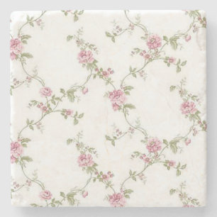 Simple Floral Stone Coaster