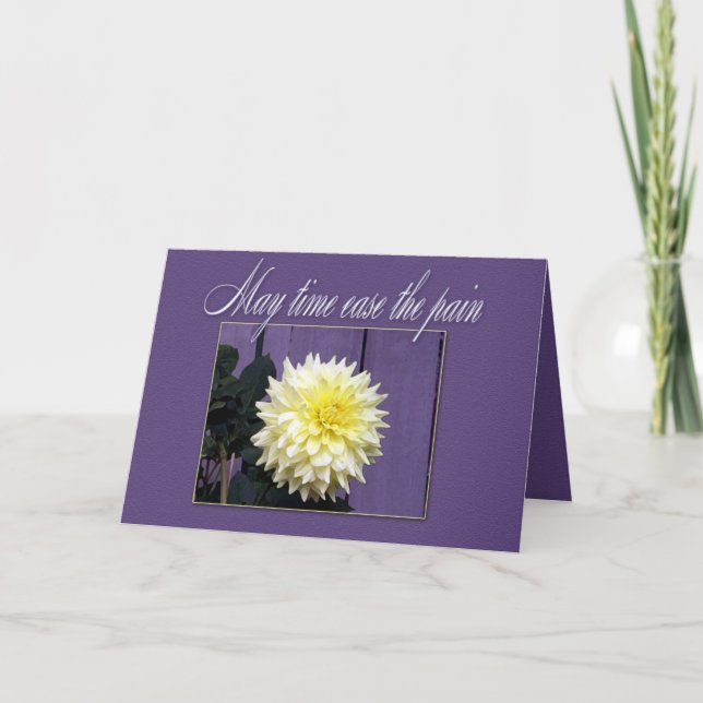 Simple floral sympathy card (Front)