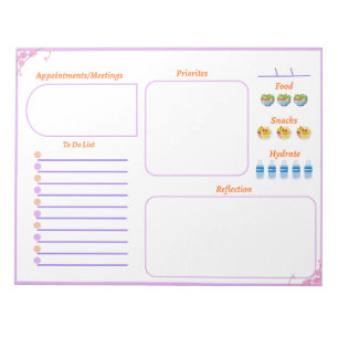 Simple Floral To Do List Notepad