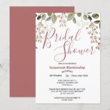 Simple Floral Top Border Bridal Shower 