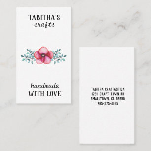 Simple Floral Watercolor Craft Business Card