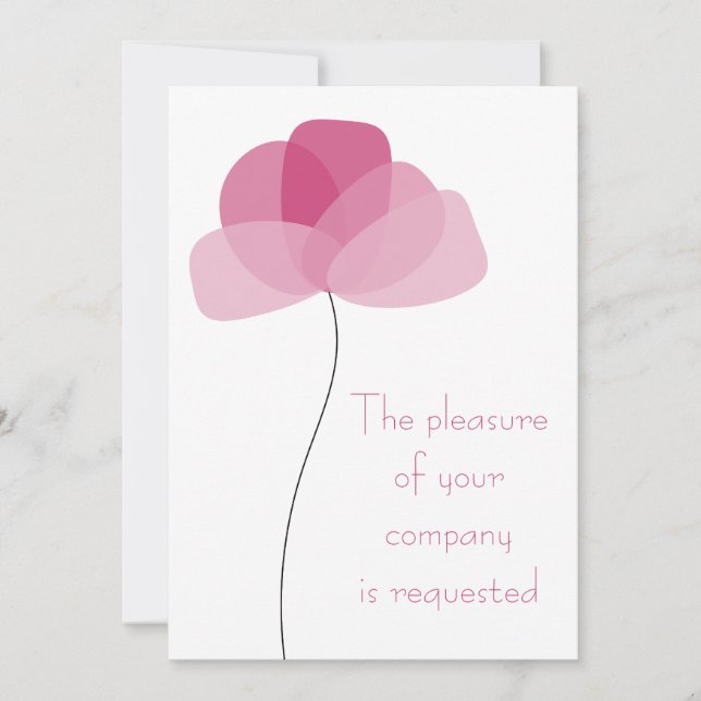 Simple flower Bridal shower invitation (Front)
