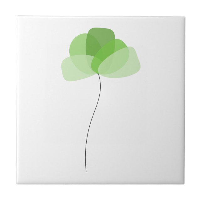 Simple Flower Ceramic Tile (Front)