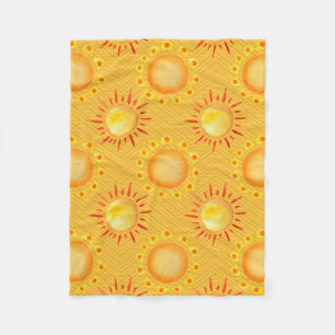 Simple Flower Drawings Fleece Blanket
