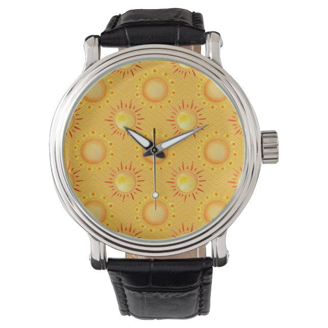 Simple Flower Drawings Watch (Front)