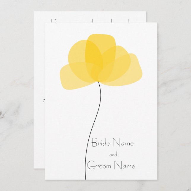 Simple flower Invitation (Front/Back)