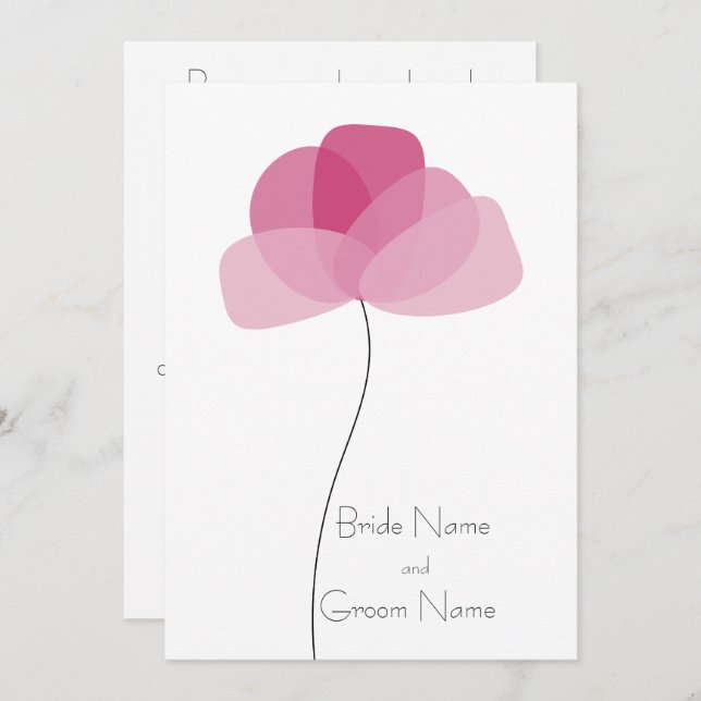 Simple flower Invitation (Front/Back)