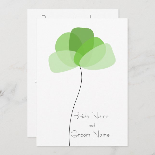 Simple flower Invitation (Front/Back)