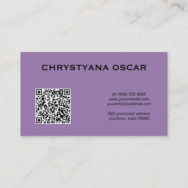 Simple Flower Lilac Bloom Business Card (Back)