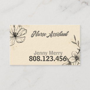 Simple Flower Medical  Business Card template