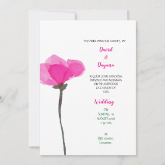 Simple flower save the date