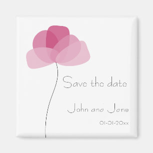 Simple flower Save the date Magnet
