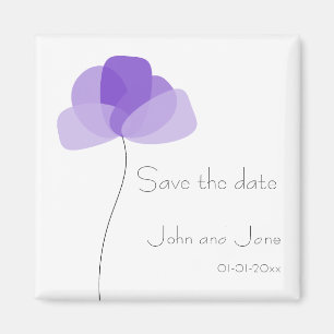 Simple flower Save the date Magnet