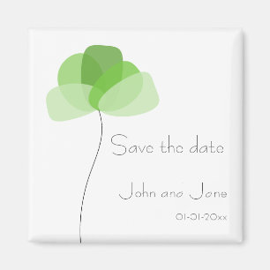 Simple flower Save the date Magnet