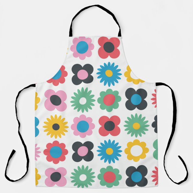 Simple flower seamless pattern design. Scandinavia Apron (Front)