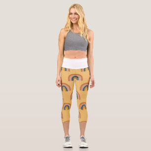 Simple Flower Tattoos Capri Leggings