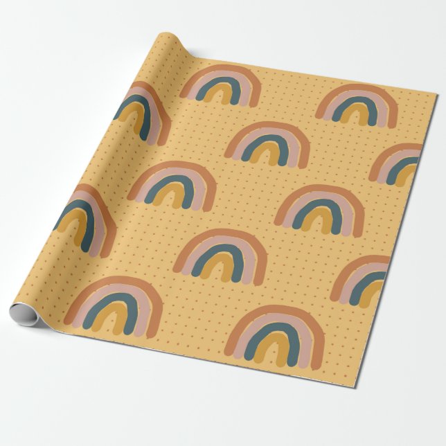 Simple Flower Tattoos Wrapping Paper (Unrolled)