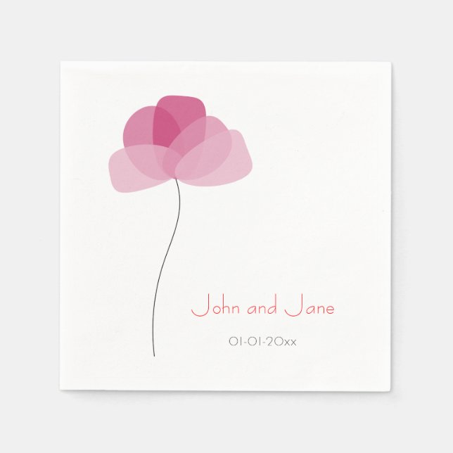 Simple flower Theme Napkin (Front)