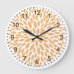 Simple Flowers Large Clock