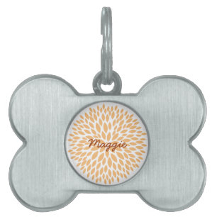 Simple Flowers Pet Name Tag