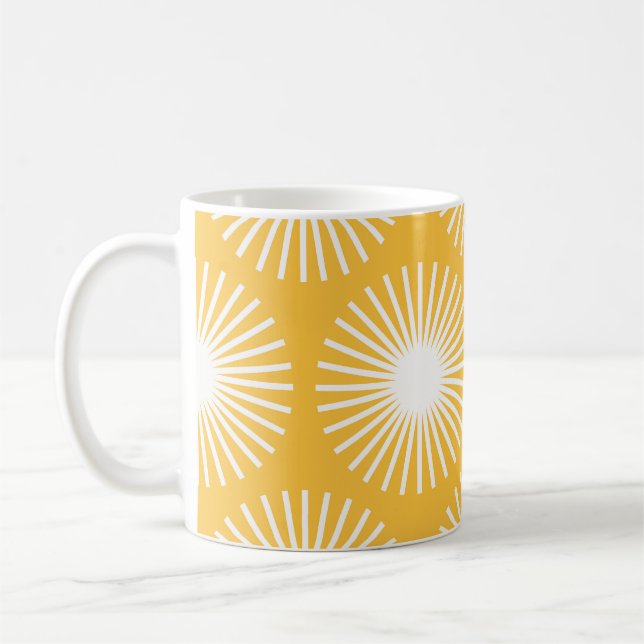 Simple flowers: Scandinavian seamless design. Coffee Mug (Left)