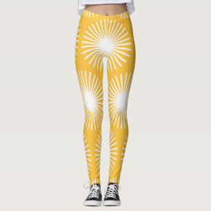 Simple flowers: Scandinavian seamless design. Leggings