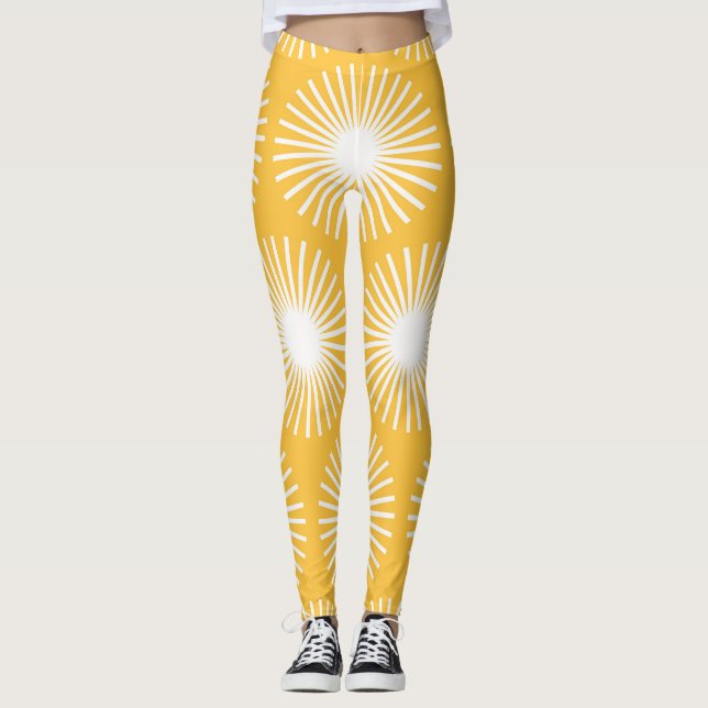 Simple flowers: Scandinavian seamless design. Leggings (Front)