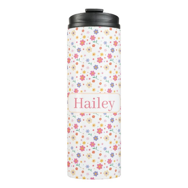 Simple Flowers Thermal Tumbler (Front)