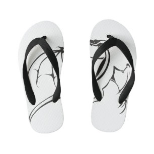 Simple Flying Dragon Kid's Flip Flops